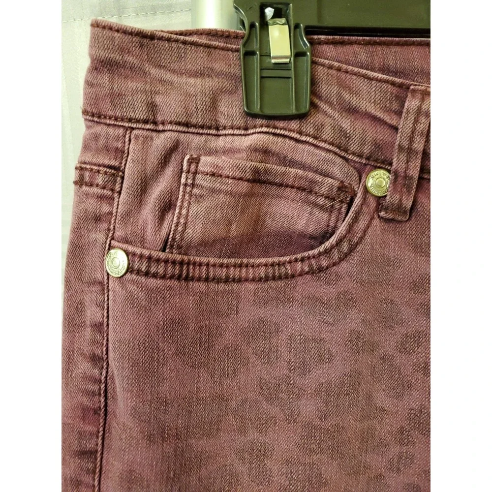 Nine West Vintage America‎ Women's Purple Leopard  Jeans Sz 14 (32x27)